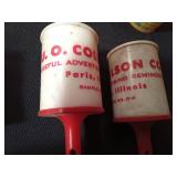 1 Vintage Pure Motor Oil MN centennial fishing bobber and 6 vintage Leonard