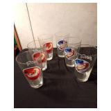 6)-2004 Coca-Cola glasses
