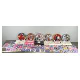 Lot of 6 Collectible Barbie Plates & 63 Fun Fact Barbie Cards - see description below for more info