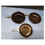 3 Cast iron skillets