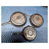 3 Cast iron skillets