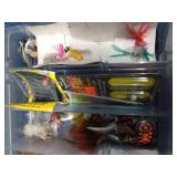 Tackle box of fly-fishing tackle