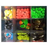 Tackle box of parts to make spinners