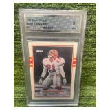 1989 Topps Traded Deion Sanders Rookie Card Graded 9