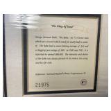 1992 Babe Ruth New York Yankees Framed Lithograph & Card "King of Swat" 21975