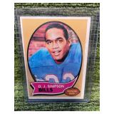 1970 Topps O.J. Simpson Rookie Card Buffalo Bills