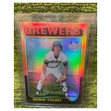 2001 Topps Archives Refractor Robin Yount looks like 1975 rookie!!
