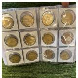 Pinnacle Mint lot of Brass Coins in Coin Album multiple sports possibly included