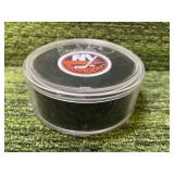 Bryan Trottier Signed New York Islander Logo Pucks- 524 Goals 1975-1994