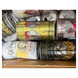 Large Box of Vintage Beer Cans- Leinenkugel, Olympic, Schmidt, Schell