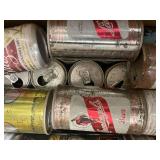 Large Box of Vintage Beer Cans- Leinenkugel, Olympic, Schmidt, Schell