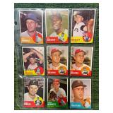 Assortment Lot of 1963 Topps Baseball Cards(105 Cards total)