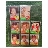 Assortment Lot of 1963 Topps Baseball Cards(105 Cards total)