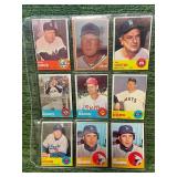 Assortment Lot of 1963 Topps Baseball Cards(105 Cards total)