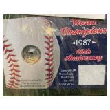 Hubert H. Humphrey Metrodome Game Used Turf, and Game Used Ceiling from 1987 World Series with Certificate of Authenticity