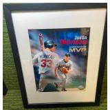 Justin Morneau Autographed Framed Picture, 2006 American League MVP