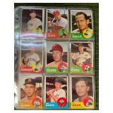 Assortment of Topps 1962 & 63 Baseball Cards, 6 total pages varying condition ex and lower