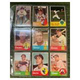 Assortment of Topps 1962 & 63 Baseball Cards, 6 total pages varying condition ex and lower