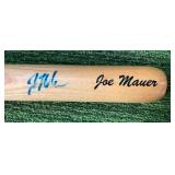 Minnesota Twins Joe Mauer Autographed Mini Wood Bat with authentication