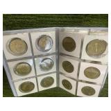 Booklet Brass Plated Sports Coins made by Pinnacle