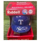Texas Rangers/NY Yankees 1st Baseman Mark Teixeira Autographed Mini Riddell Helmet