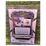 2022 Panini NFL PRIZM Justin Jefferson Red+White+Blue Parallel Variation- Minnesota Vikings