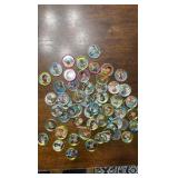 Plastic Case Filled With Topps Coins, Lota of Stars