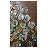 Plastic Case Filled With Topps Coins, Lota of Stars