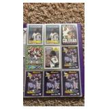 Minnesota Vikings Football Card Binder Filled With Vikings Cards