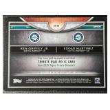 2020 Topps Tribute Ken Griffey Jr./Edgar Martinez 148/150 GAME USED Dual Relic Seattle Mariners Baseball Card #DR-GM