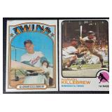 2-Card Vintage Topps Harmon Killebrew Minnesota Twins Baseball Card Lot (1972 & 1973)
