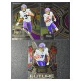 3-Card 2023 Select Jordan Addison Minnesota Vikings Rookie Football Card Lot