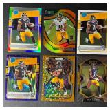6-Card Chase Claypool Pittsburgh Steelers Rookie Football Card Lot  Nice Color!