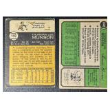 2-Card Vintage Topps Thurman Munson New York Yankees Baseball Card Lot (1973 & 1974)