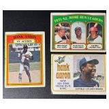 3-Card Vintage Topps Hank Aaron Atlanta Braves Baseball Card Lot 