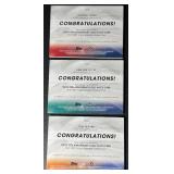 3-Card 2021 Topps Commemorative 70th Anniversary Patch Baseball Card Lot (Chipper Jones, Ken Griffey Jr., and Tom Seaver)