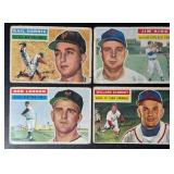 4-Card 1956 Topps Vintage Baseball Card Lot