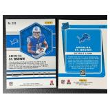 2-Card 2021 Amon-Ra St. Brown Detroit Lions Rookie Football Card Lot