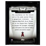 Shohei Ohtani RC 2018 Topps Rookies #S-54 Rookie Baseball Card