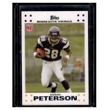 Adrian Peterson RC 2007 Topps #3 Rookie Minnesota Vikings Football Card