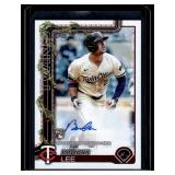 Brooks Lee Auto RC /200 2025 Topps Hilday Mega Player Autographs #PA-BL Numbered 132/200 Minnesota Twins Rookie Baseball Card