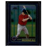 Justin Morneau Chrome RC 2001 Topps #T235 Rookie Minnesota Twins Baseball Card