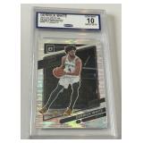 Derrick White Graded 10 Gem Mint 2021-22 Donruss Optic Silver Prizm Pulsar #4 Basketball Card