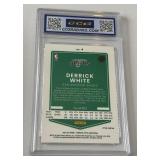 Derrick White Graded 10 Gem Mint 2021-22 Donruss Optic Silver Prizm Pulsar #4 Basketball Card