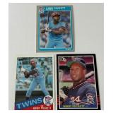 (3) Kirby Puckett RC Lot - Donruss, Topps and Fleer - Rookie Minnesota Twins Baseball Cards