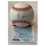 Nolan Ryan Auto Baseball PSA COA OALB Brown Baseball