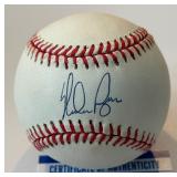 Nolan Ryan Auto Baseball PSA COA OALB Brown Baseball