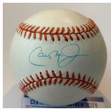 Cal Ripken Auto Orange Stiched Iron Man Record Ball PSA COA Rawlings OALB Budig Baseball