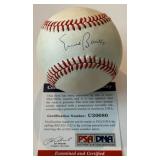 Ernie Banks Auto Ball PSA COA Rawlings ONLB White Baseball