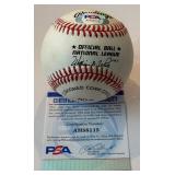 Tom Seaver Auto Ball PSA COA Rawlings ONLB White Baseball
